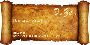 Dancsa Zsolt névjegykártya